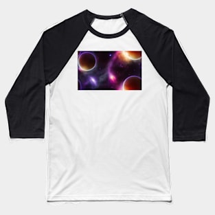 Seamless Stellar Cosmos Texture Patterns V Baseball T-Shirt